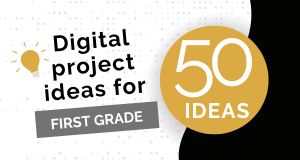 image that states 50 ideas for first grade